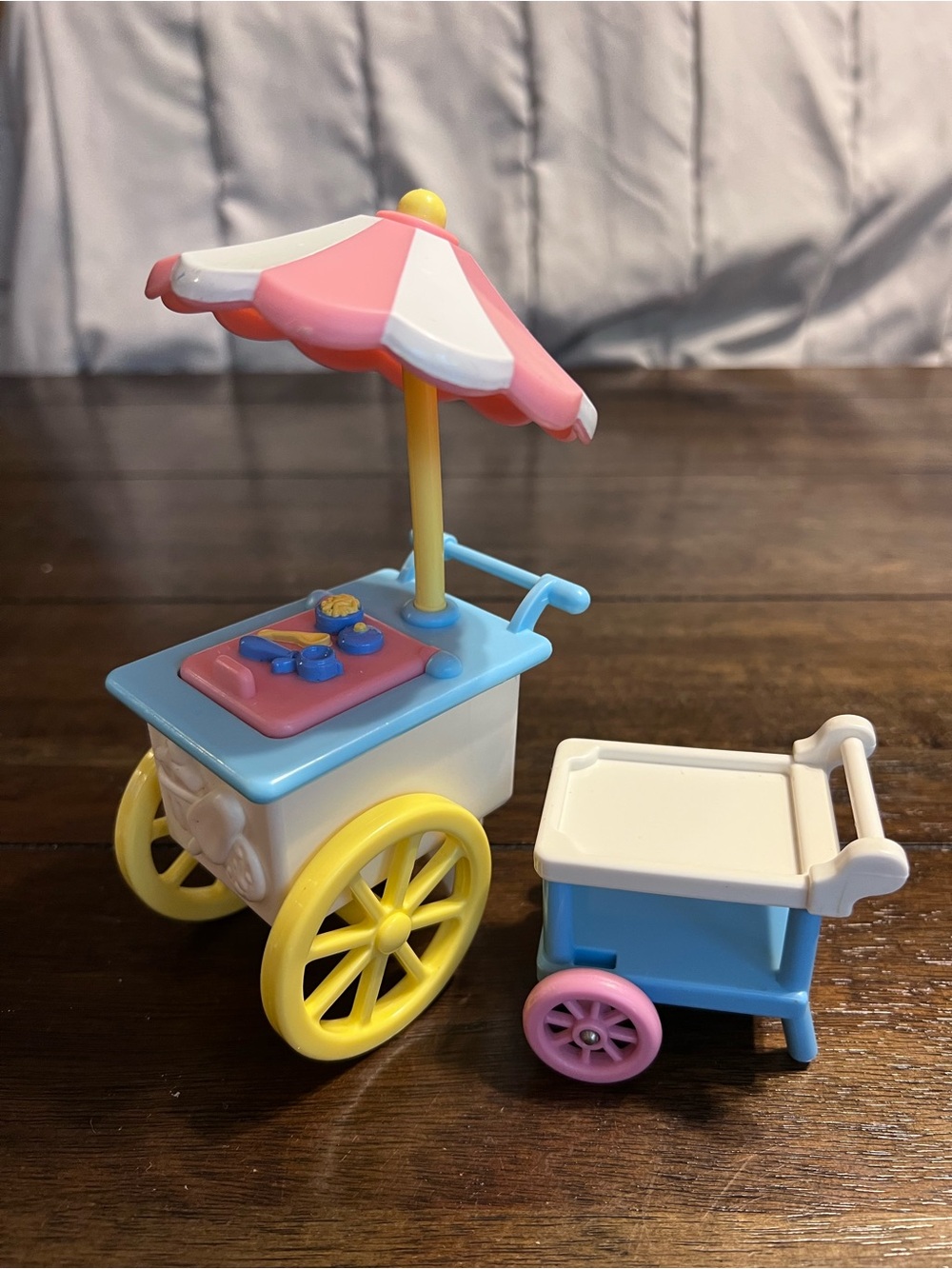Vintage 1995 Fisher Price Loving Family Ice Cream Cart & Tea Serving Trolley